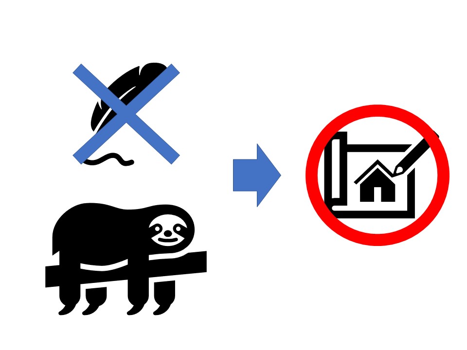 ペン×、ナマケモノのイラスト→図形を描くイラスト〇